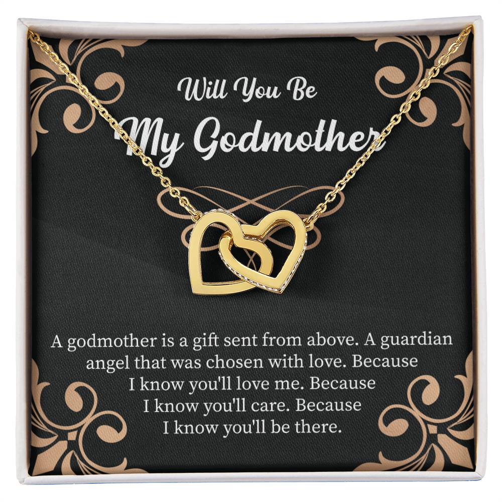 will you be my godmother necklace with heartfelt proposal message